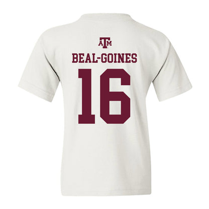 Texas A&M - NCAA Football : Jamar Beal-Goines - White Out 2026 Youth T-Shirt-1
