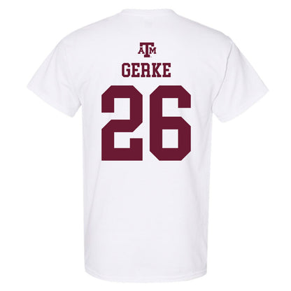 Texas A&M - NCAA Football : Layne Gerke - White Out 2026 T-Shirt-1