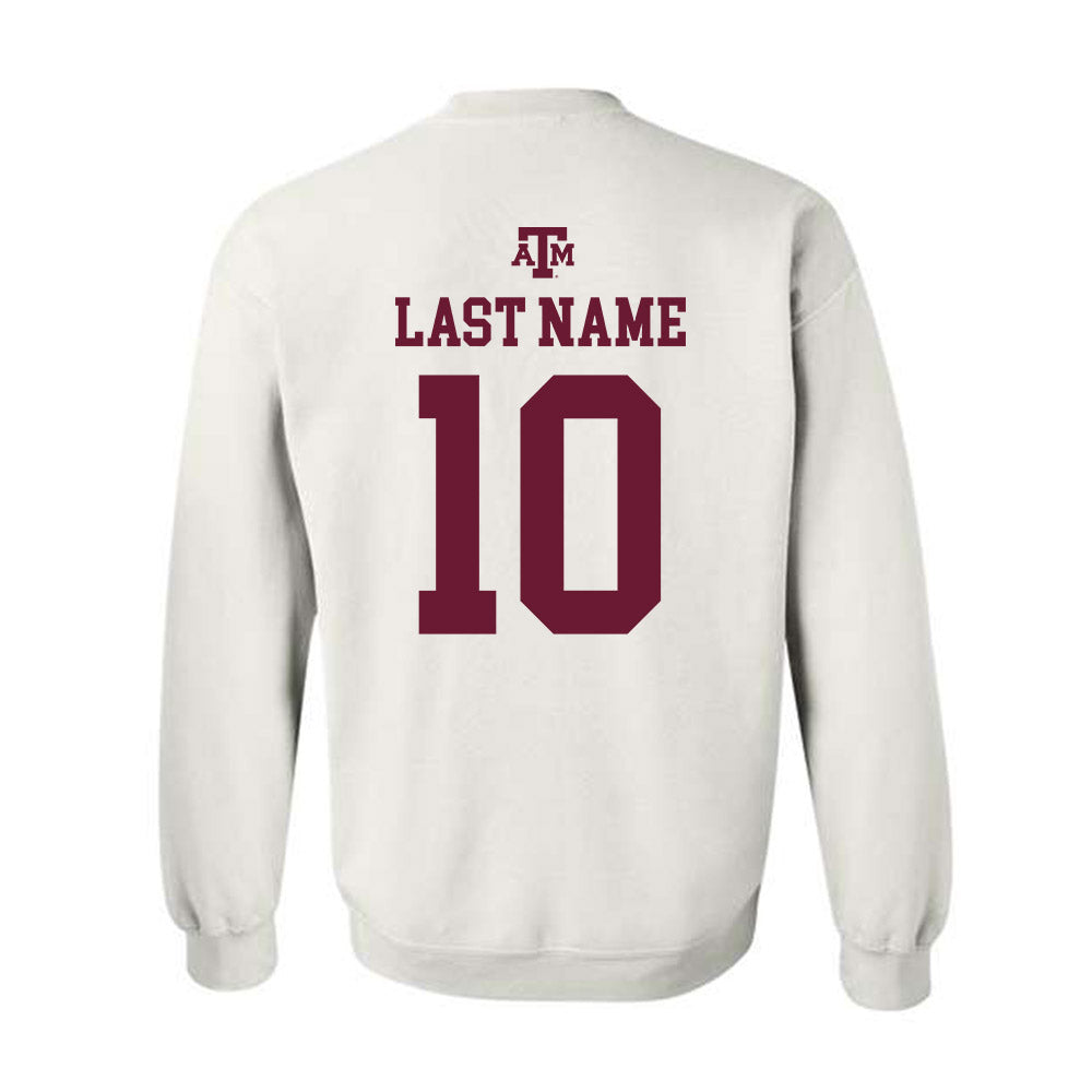 Texas A&M - NCAA Football : Marcel Reed - White Out 2026 Crewneck Sweatshirt-1