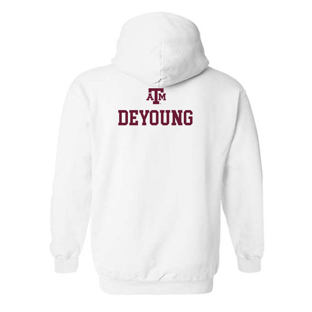 Texas A&M - NCAA Equestrian : Avery Deyoung - White Out 2026 Hooded Sweatshirt-1