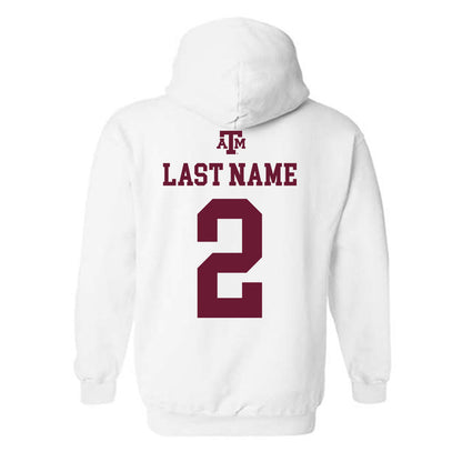 Texas A&M - NCAA Baseball : Nico Partida - White Out 2026 Hooded Sweatshirt-1