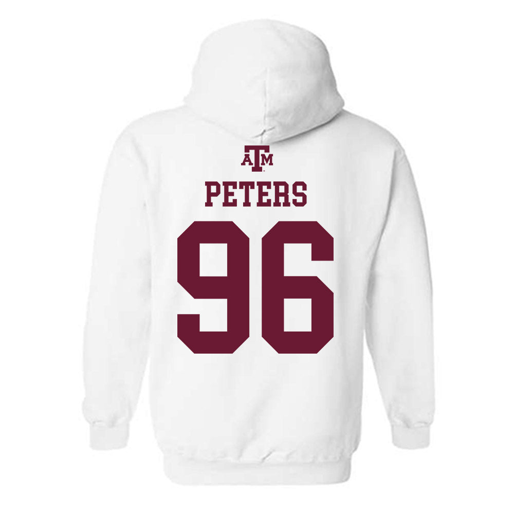 Texas A&M - NCAA Football : Waylon Peters - White Out 2026 Hooded Sweatshirt-1