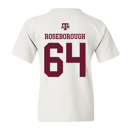 Texas A&M - NCAA Football : Samuel Roseborough - White Out 2026 Youth T-Shirt-1