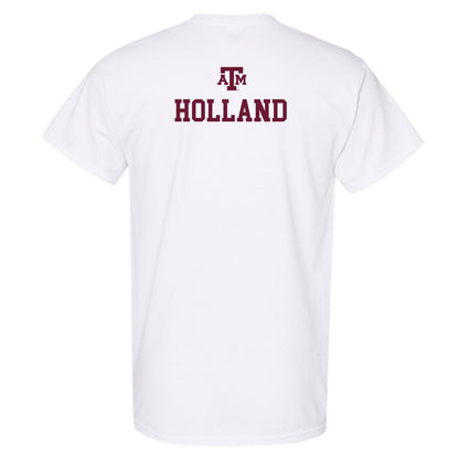 Texas A&M - NCAA Men's Track & Field : Blake Holland - White Out 2026 T-Shirt-1
