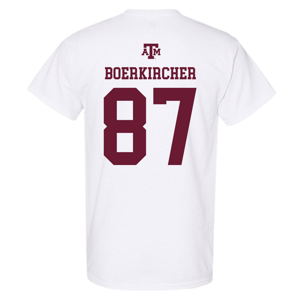 Texas A&M - NCAA Football : Nate Boerkircher - White Out 2026 T-Shirt-1