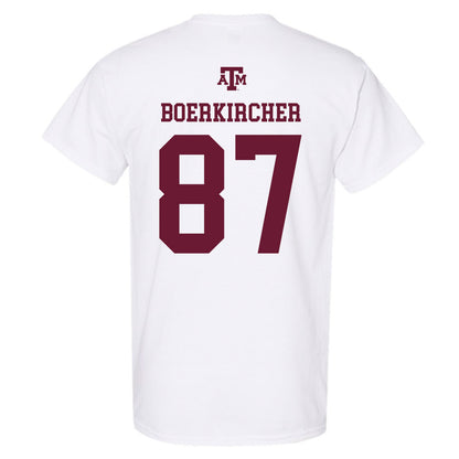 Texas A&M - NCAA Football : Nate Boerkircher - White Out 2026 T-Shirt-1