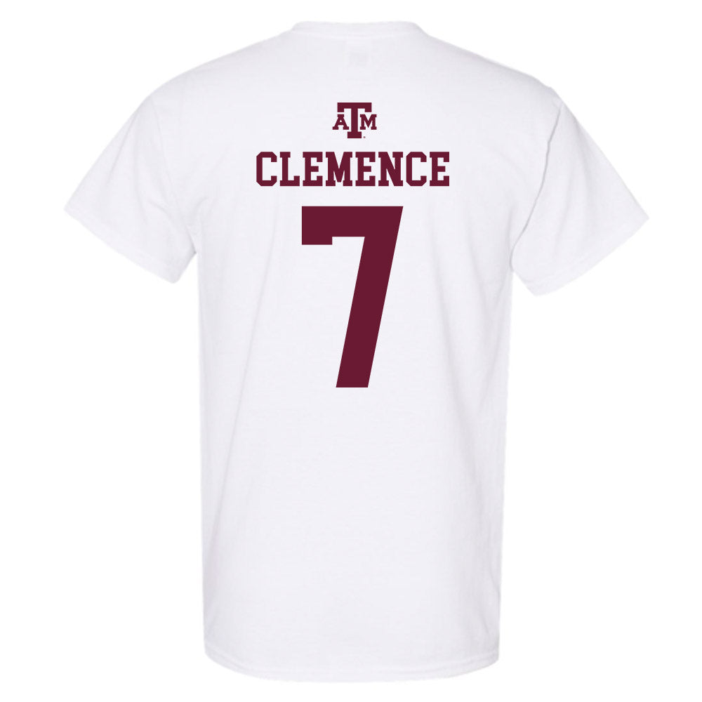 Texas A&M - NCAA Men's Basketball : Zach Clemence - White Out 2026 T-Shirt-1