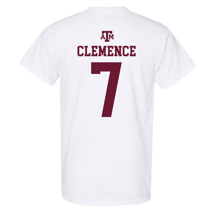 Texas A&M - NCAA Men's Basketball : Zach Clemence - White Out 2026 T-Shirt-1