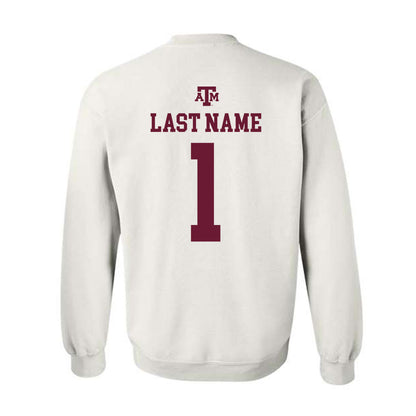 Texas A&M - NCAA Football : Bryce Anderson - White Out 2026 Crewneck Sweatshirt-1