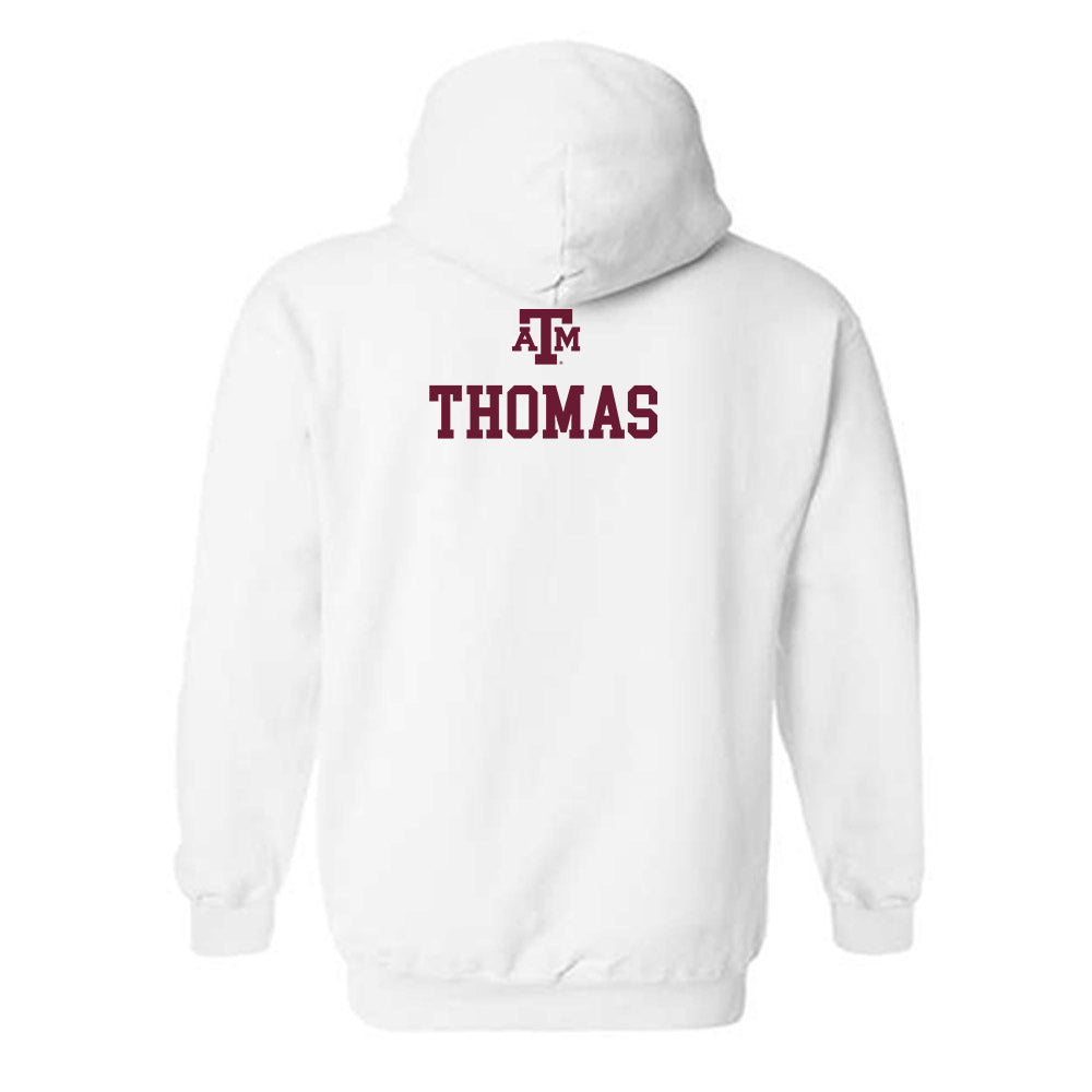 Texas A&M - NCAA Equestrian : Logan Thomas - White Out 2026 Hooded Sweatshirt-1