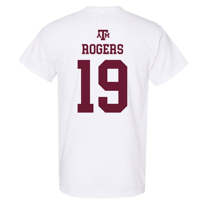 Texas A&M - NCAA Football : Bravion Rogers - White Out 2026 T-Shirt-1