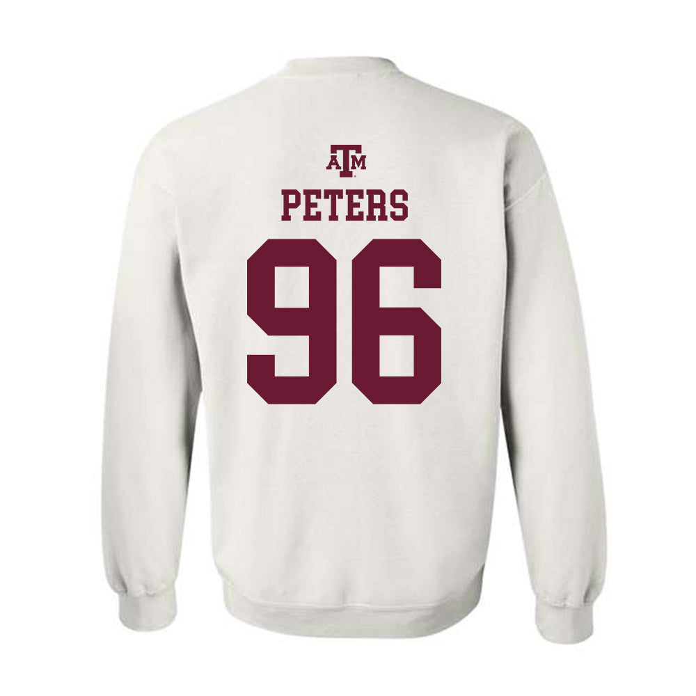 Texas A&M - NCAA Football : Waylon Peters - White Out 2026 Crewneck Sweatshirt-1