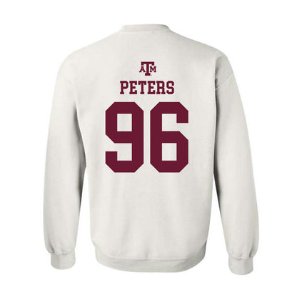 Texas A&M - NCAA Football : Waylon Peters - White Out 2026 Crewneck Sweatshirt-1
