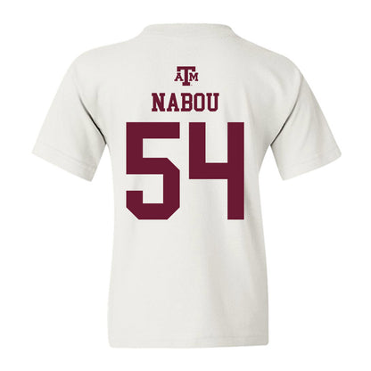 Texas A&M - NCAA Football : Mark Nabou - White Out 2026 Youth T-Shirt-1