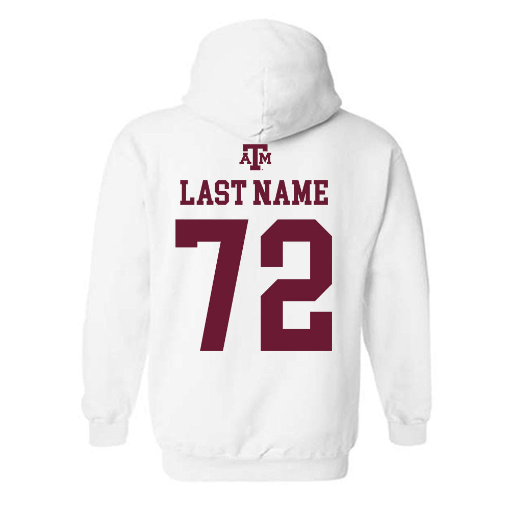 Texas A&M - NCAA Football : Joshua Moses - White Out 2026 Hooded Sweatshirt-1