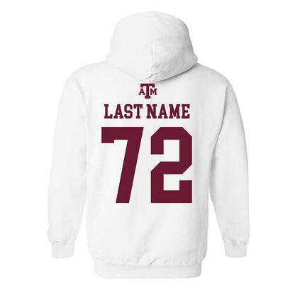 Texas A&M - NCAA Football : Joshua Moses - White Out 2026 Hooded Sweatshirt-1