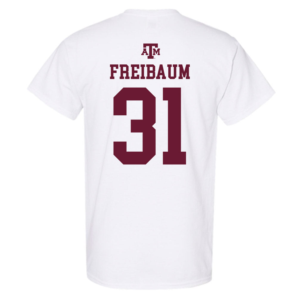 Texas A&M - NCAA Football : Shea Freibaum - White Out 2026 T-Shirt-1