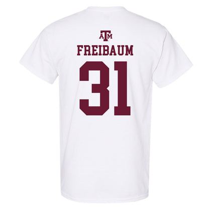 Texas A&M - NCAA Football : Shea Freibaum - White Out 2026 T-Shirt-1