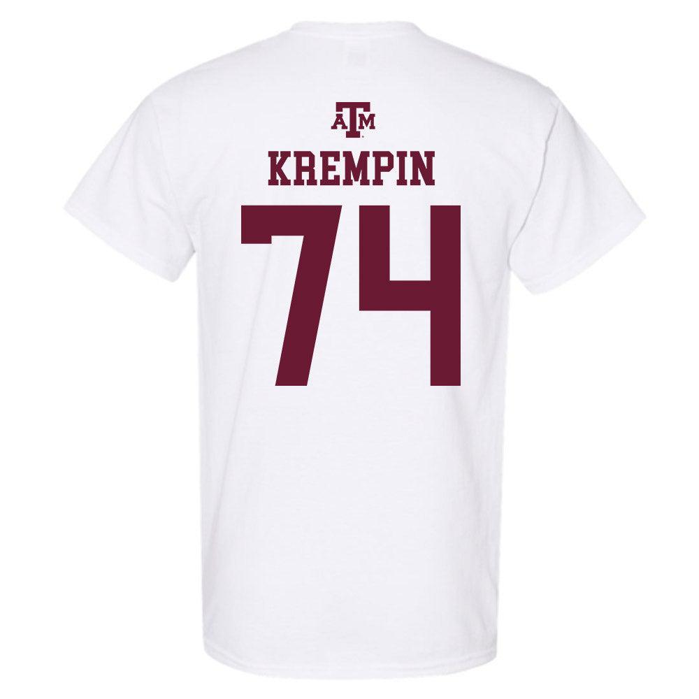 Texas A&M - NCAA Football : Zaden Krempin - White Out 2026 T-Shirt-1