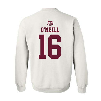 Texas A&M - NCAA Football : Miles O'Neill - White Out 2026 Crewneck Sweatshirt-1