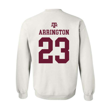 Texas A&M - NCAA Football : Brandon Arrington - White Out 2026 Crewneck Sweatshirt-1