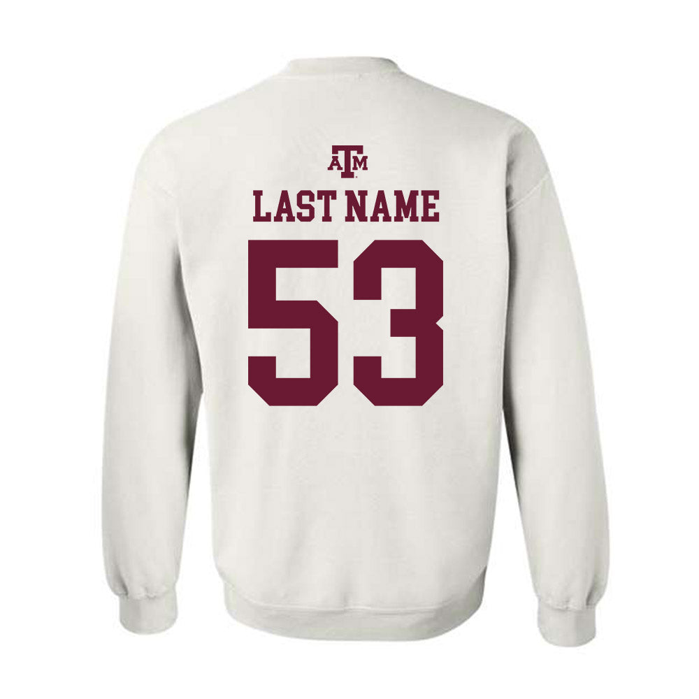 Texas A&M - NCAA Football : Jadon Scarlett - White Out 2026 Crewneck Sweatshirt-1