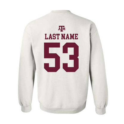 Texas A&M - NCAA Football : Jadon Scarlett - White Out 2026 Crewneck Sweatshirt-1