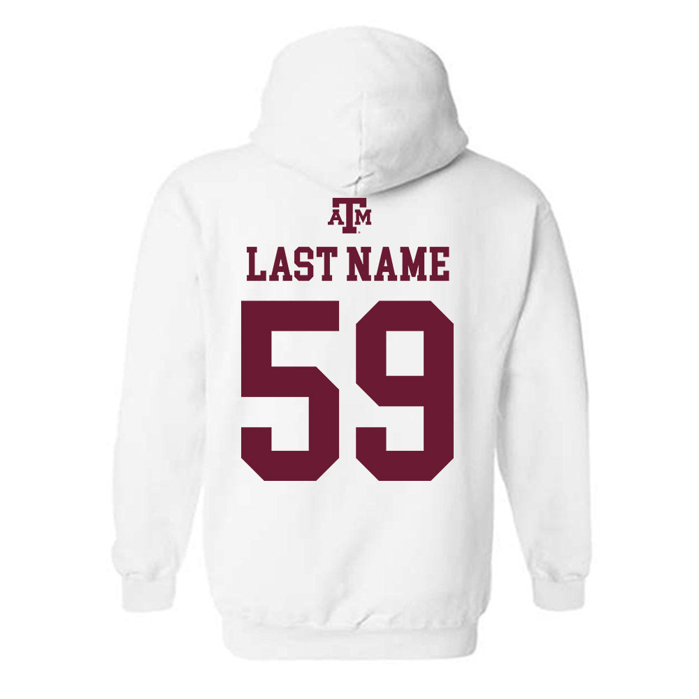 Texas A&M - NCAA Football : Chace Sims - White Out 2026 Hooded Sweatshirt-1