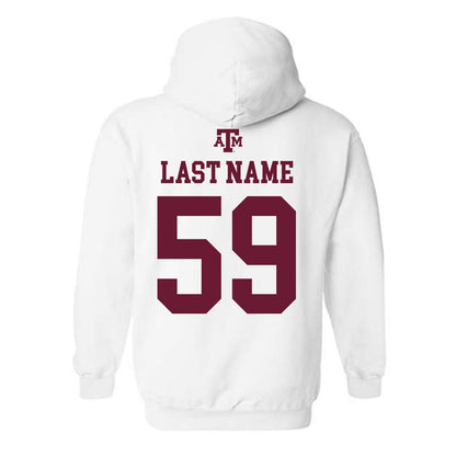 Texas A&M - NCAA Football : Chace Sims - White Out 2026 Hooded Sweatshirt-1