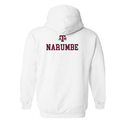 Texas A&M - NCAA Men's Track & Field : Peter Eliakile Narumbe - White Out 2026 Hooded Sweatshirt-1