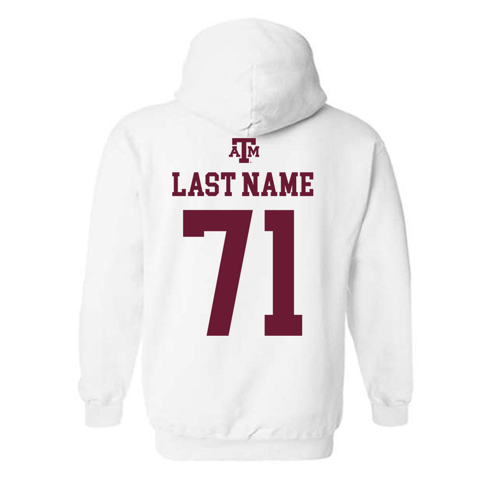 Texas A&M - NCAA Football : Chase Bisontis - White Out 2026 Hooded Sweatshirt-1