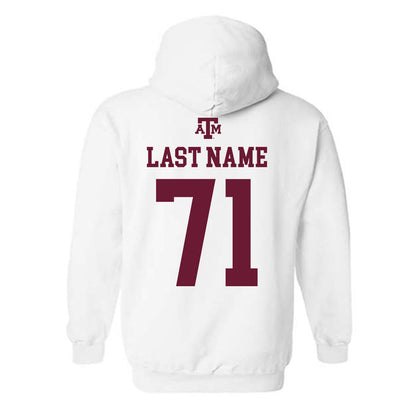 Texas A&M - NCAA Football : Chase Bisontis - White Out 2026 Hooded Sweatshirt-1