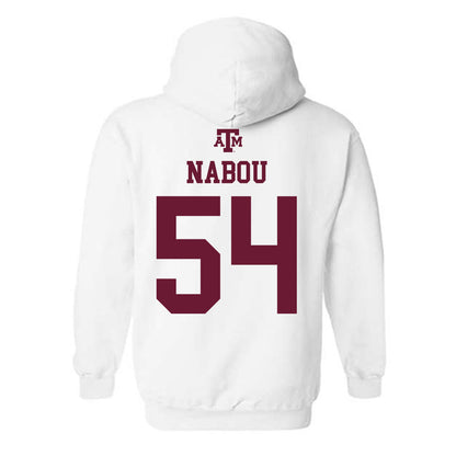 Texas A&M - NCAA Football : Mark Nabou - White Out 2026 Hooded Sweatshirt-1