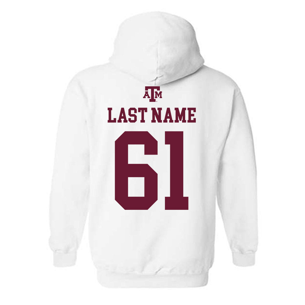 Texas A&M - NCAA Football : Kolinu'u Faaiu - White Out 2026 Hooded Sweatshirt-1