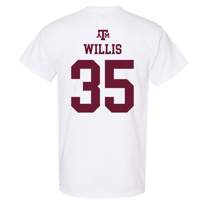 Texas A&M - NCAA Football : Isaiah Willis - White Out 2026 T-Shirt-1