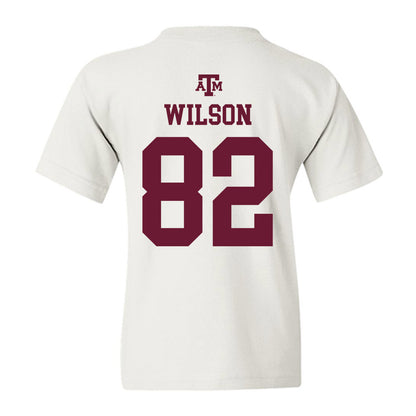Texas A&M - NCAA Football : Jonah Wilson - White Out 2026 Youth T-Shirt-1