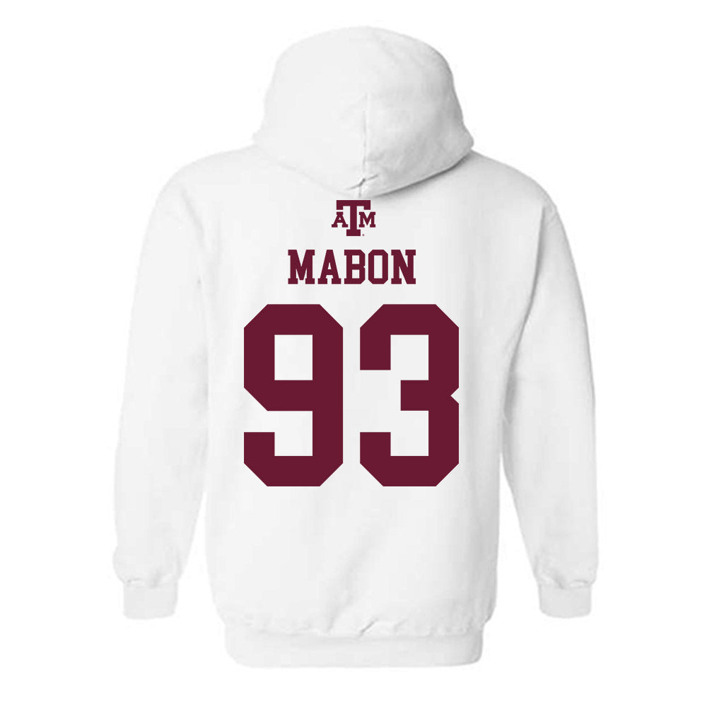 Texas A&M - NCAA Football : Nathan Mabon - White Out 2026 Hooded Sweatshirt-1