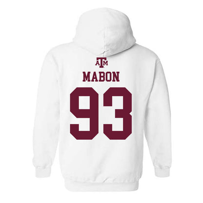 Texas A&M - NCAA Football : Nathan Mabon - White Out 2026 Hooded Sweatshirt-1