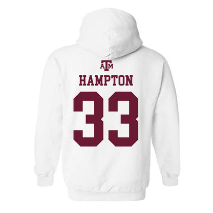 Texas A&M - NCAA Softball : Taylor Hampton - White Out 2026 Hooded Sweatshirt-1