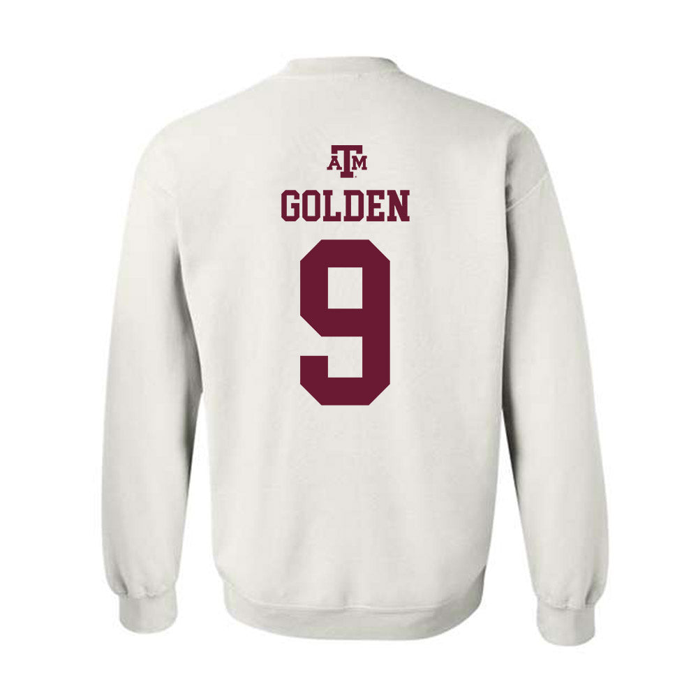 Texas A&M - NCAA Softball : Hailey Golden - White Out 2026 Crewneck Sweatshirt-1