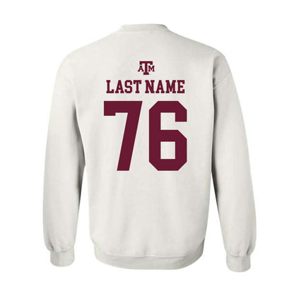 Texas A&M - NCAA Football : Trovon Baugh - White Out 2026 Crewneck Sweatshirt-1
