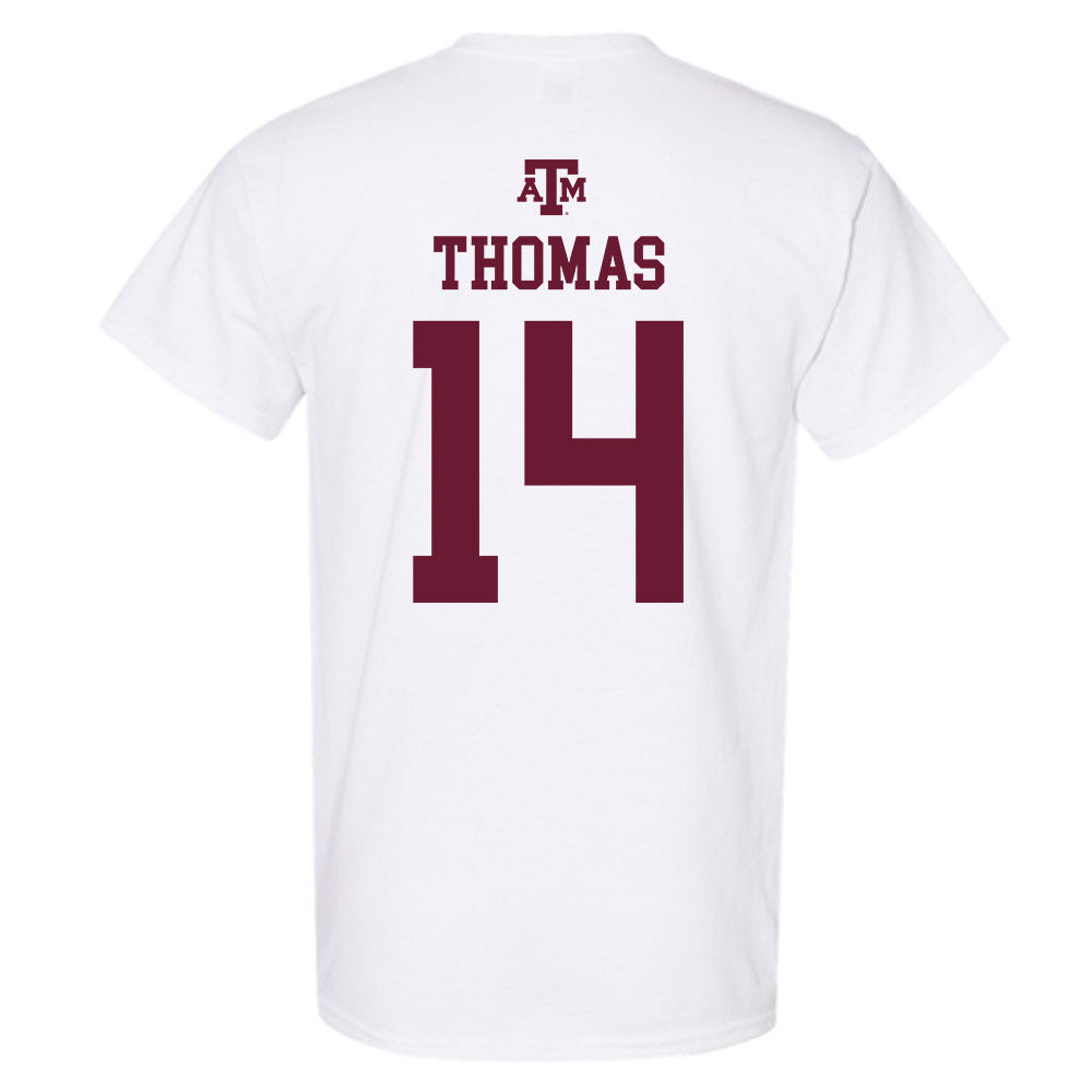 Texas A&M - NCAA Football : Jayvon Thomas - White Out 2026 T-Shirt-1
