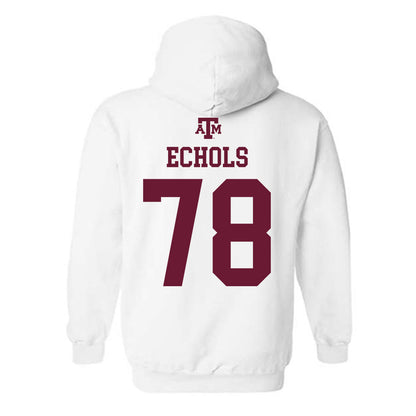 Texas A&M - NCAA Football : Coen Echols - White Out 2026 Hooded Sweatshirt-1