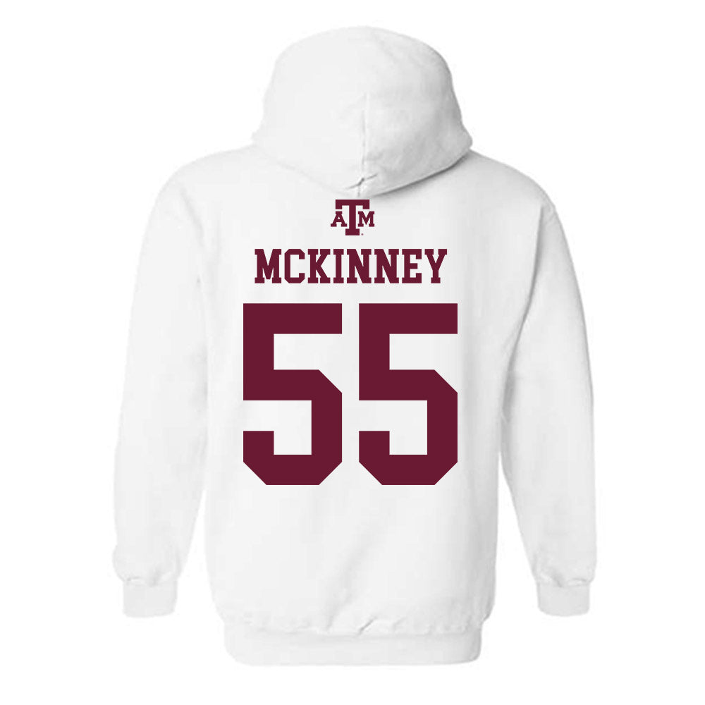 Texas A&M - NCAA Football : Hunter McKinney - White Out 2026 Hooded Sweatshirt-1