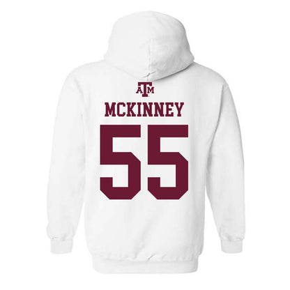 Texas A&M - NCAA Football : Hunter McKinney - White Out 2026 Hooded Sweatshirt-1