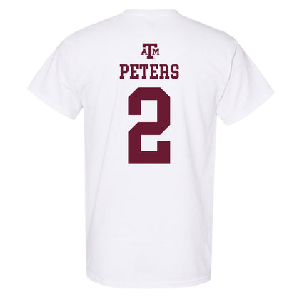 Texas A&M - NCAA Softball : Sidne Peters - White Out 2026 T-Shirt-1