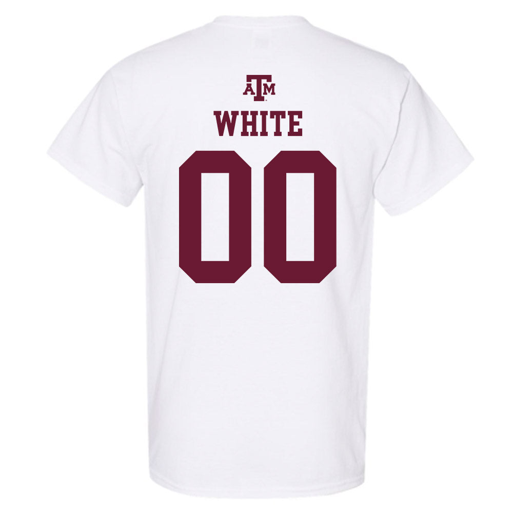 Texas A&M - NCAA Softball : Piper White - White Out 2026 T-Shirt-1