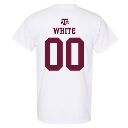 Texas A&M - NCAA Softball : Piper White - White Out 2026 T-Shirt-1