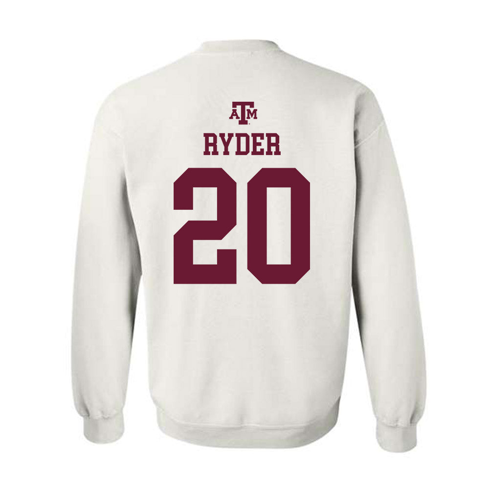Texas A&M - NCAA Football : Johnny Ryder - White Out 2026 Crewneck Sweatshirt-1