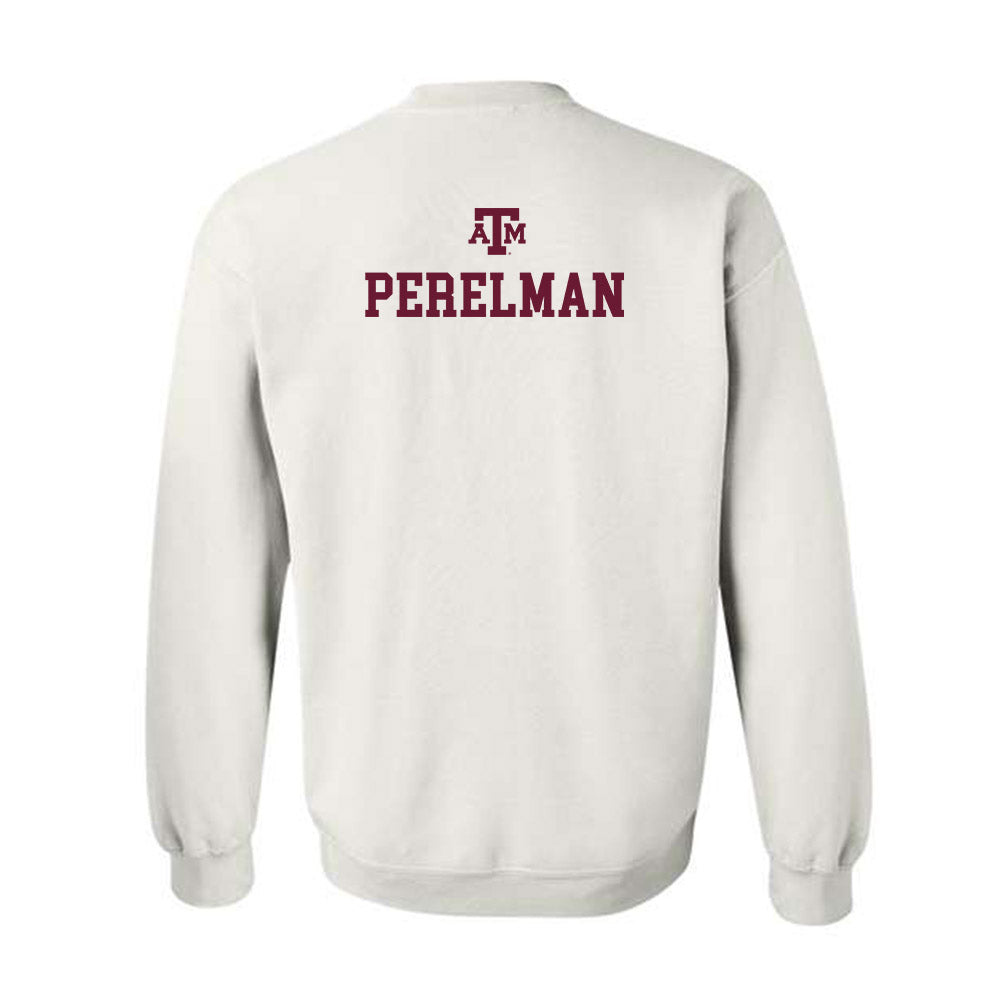 Texas A&M - NCAA Women's Tennis : Anna Perelman - White Out 2026 Crewneck Sweatshirt-1